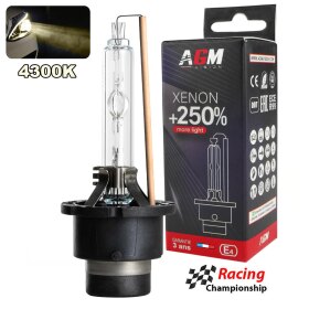 Ampoule Xénon D2S 4300K - Optimium +250% - AGM Vision
