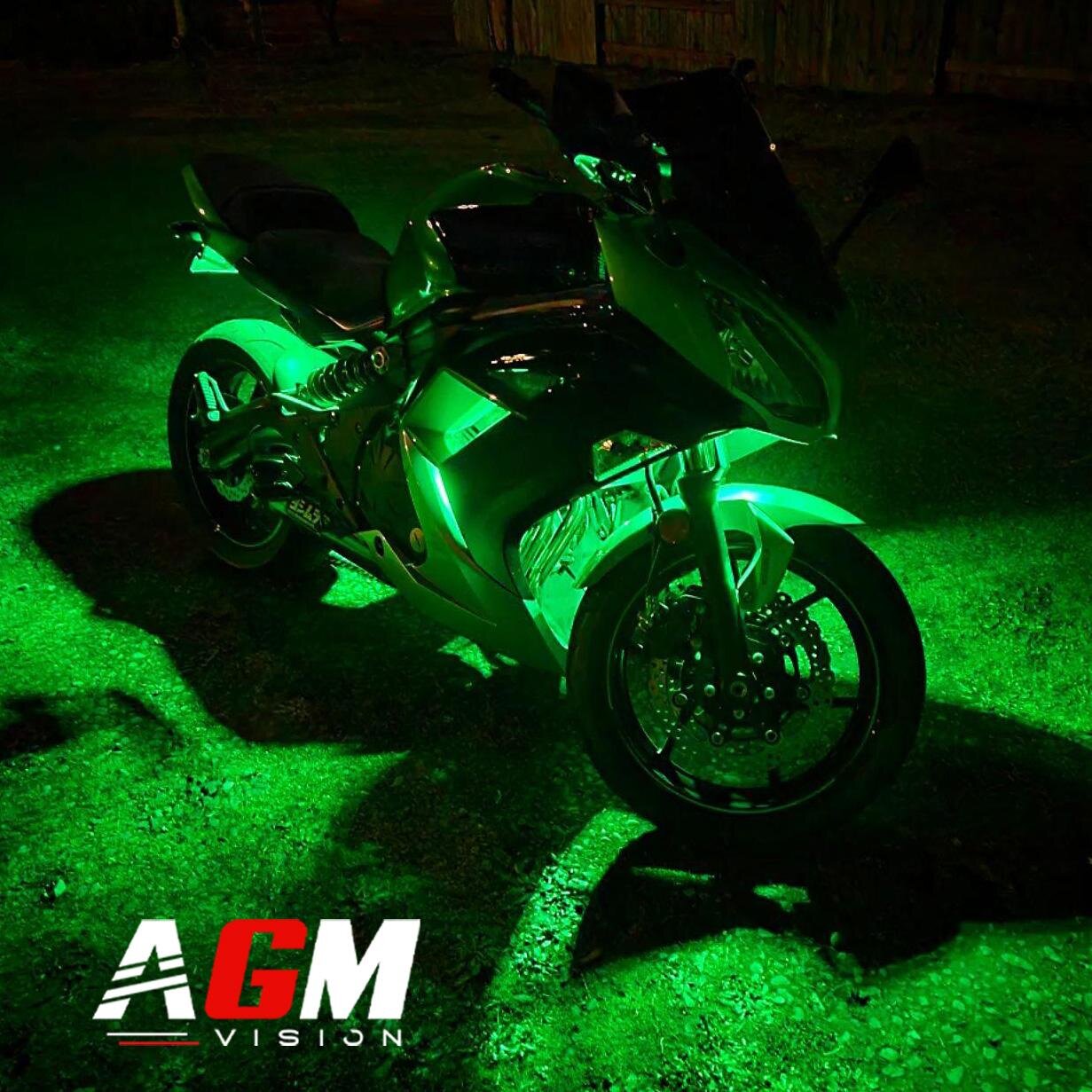 バイク用ユニバーサル プレミアム RGB LED ネオンキット 高出力、フル