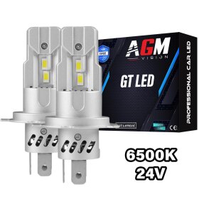 Kit Ampoules LED H4 GT - BLANC 6500K - 24 Volts - AGM Vision