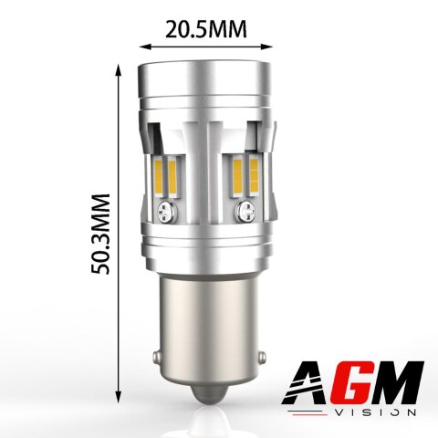 Lampadina LED P21W-BA15S VORTEK MAX (Arancione)