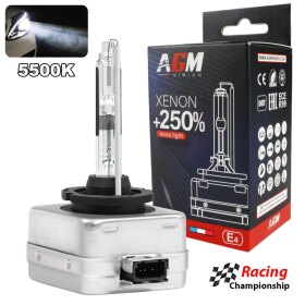 キセノンバルブ D1R 5500K - オプティマムホワイト +250% - AGM Vision