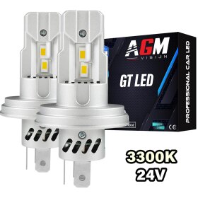 LED bulb kit R2 P45T GT - Warm white 3300K - 24 volts - AGM Vision