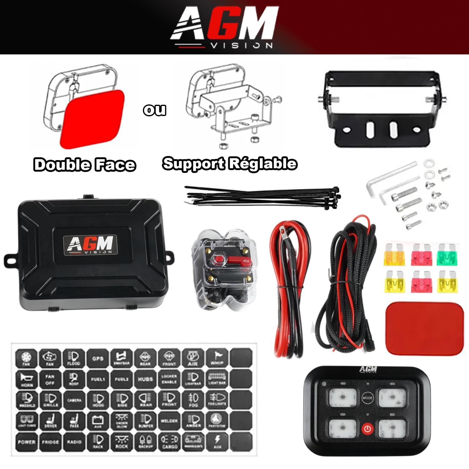 4-button control panel for additional lighting / LED bar