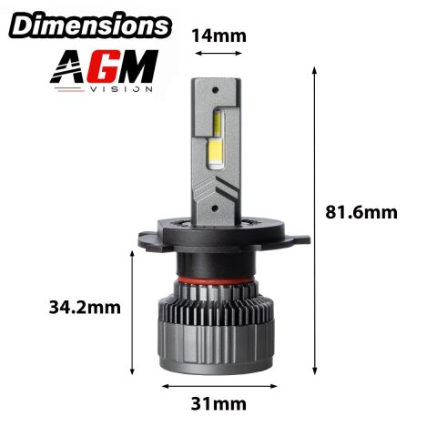 Ampoule LED H4 Titanium XS - blanc chaud 4300 K