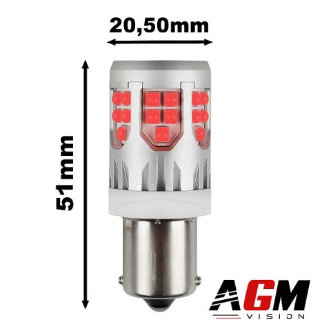 Ampoule LED P21/5W-BAY15D - UltraBoost - Rouge