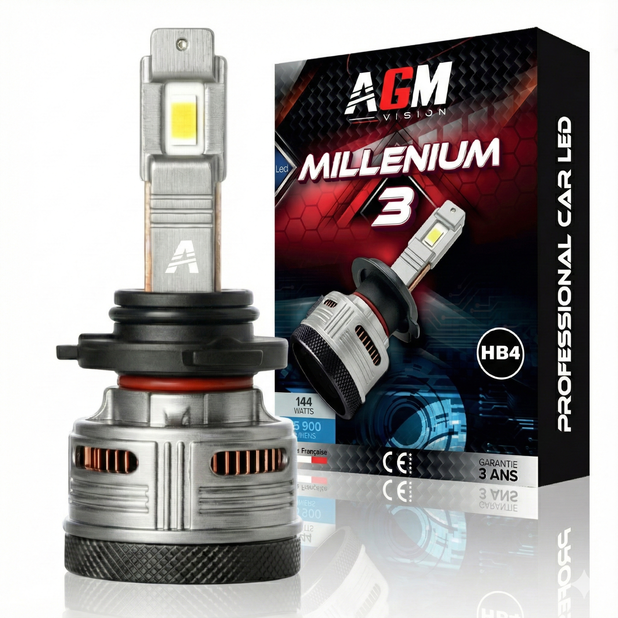 lâmpada LED HB4 - 9006 Millenium 3 Ultra Can-bus V2, 72 Watts lâmpada LED HB4 - 9006 Millenium 3 Ultra Can-bus V2, 72 Watts