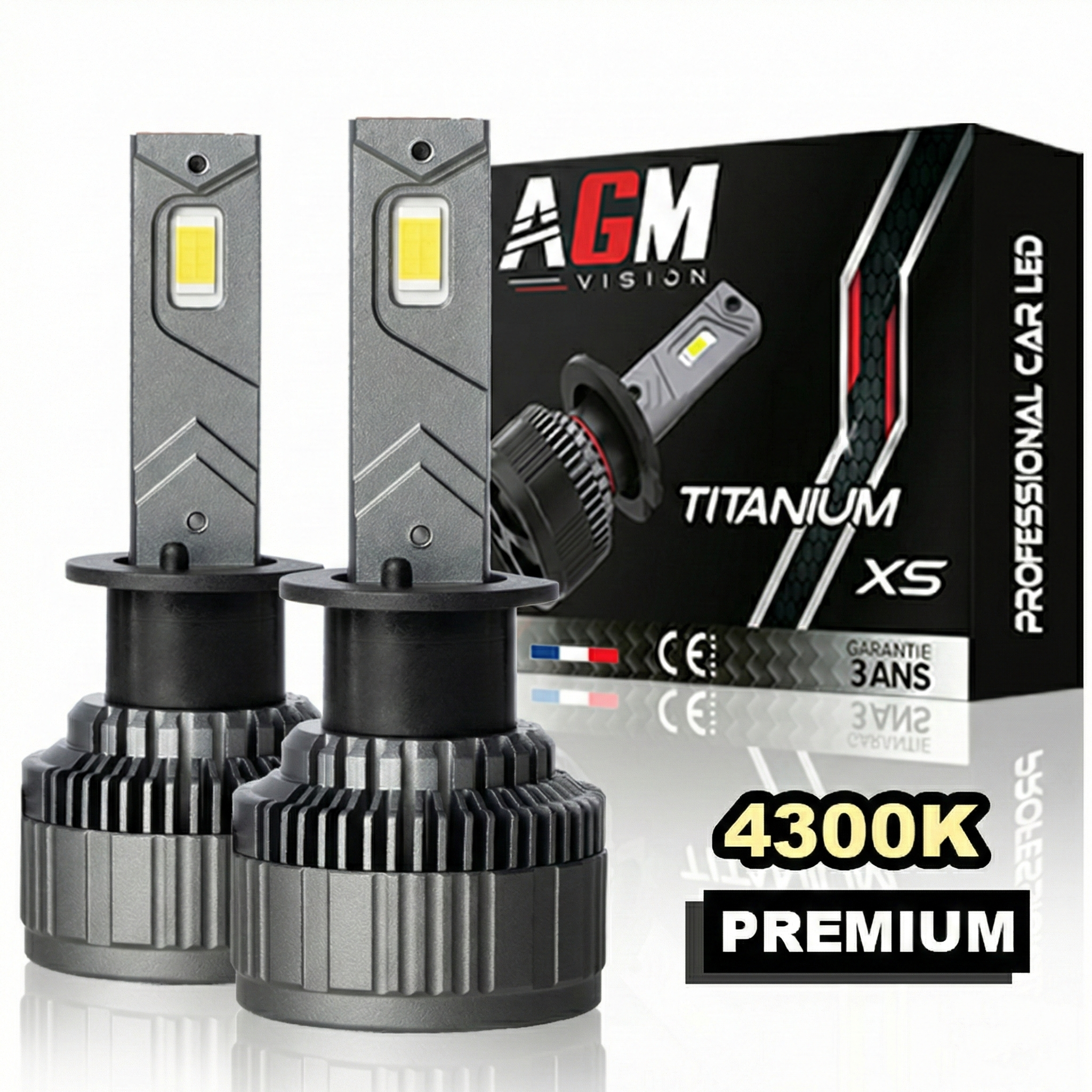 LEDバルブキット H1 Titanium XS - V2 - 暖白色 4300 K LEDバルブキット H1 Titanium XS - V2 - 暖白色 4300 K