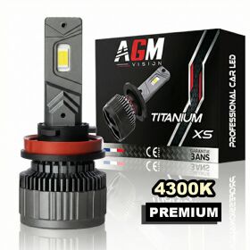 Ampoule LED H8 Titanium XS - V2 - blanc chaud 4300 K - AGM Vision