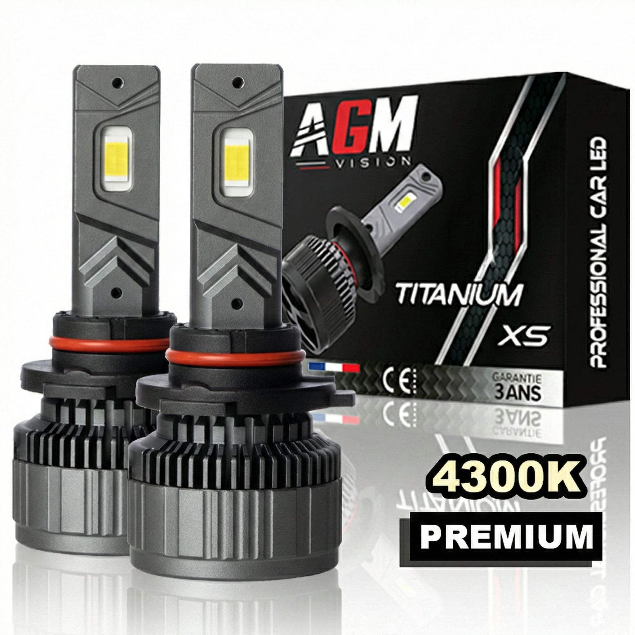 LED-Lampenset HB3 - 9005 Titanium XS - V2 - Warmweiß 4300 K LED-Lampenset HB3 - 9005 Titanium XS - V2 - Warmweiß 4300 K