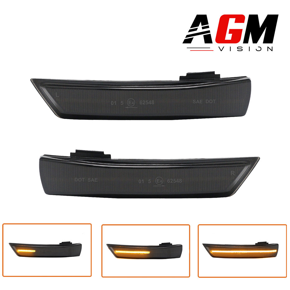 Kit of 2 dynamic mirror turn signals FORD (smoked black) – Type 2 Kit of 2 dynamic mirror turn signals FORD (smoked black) – Type 2