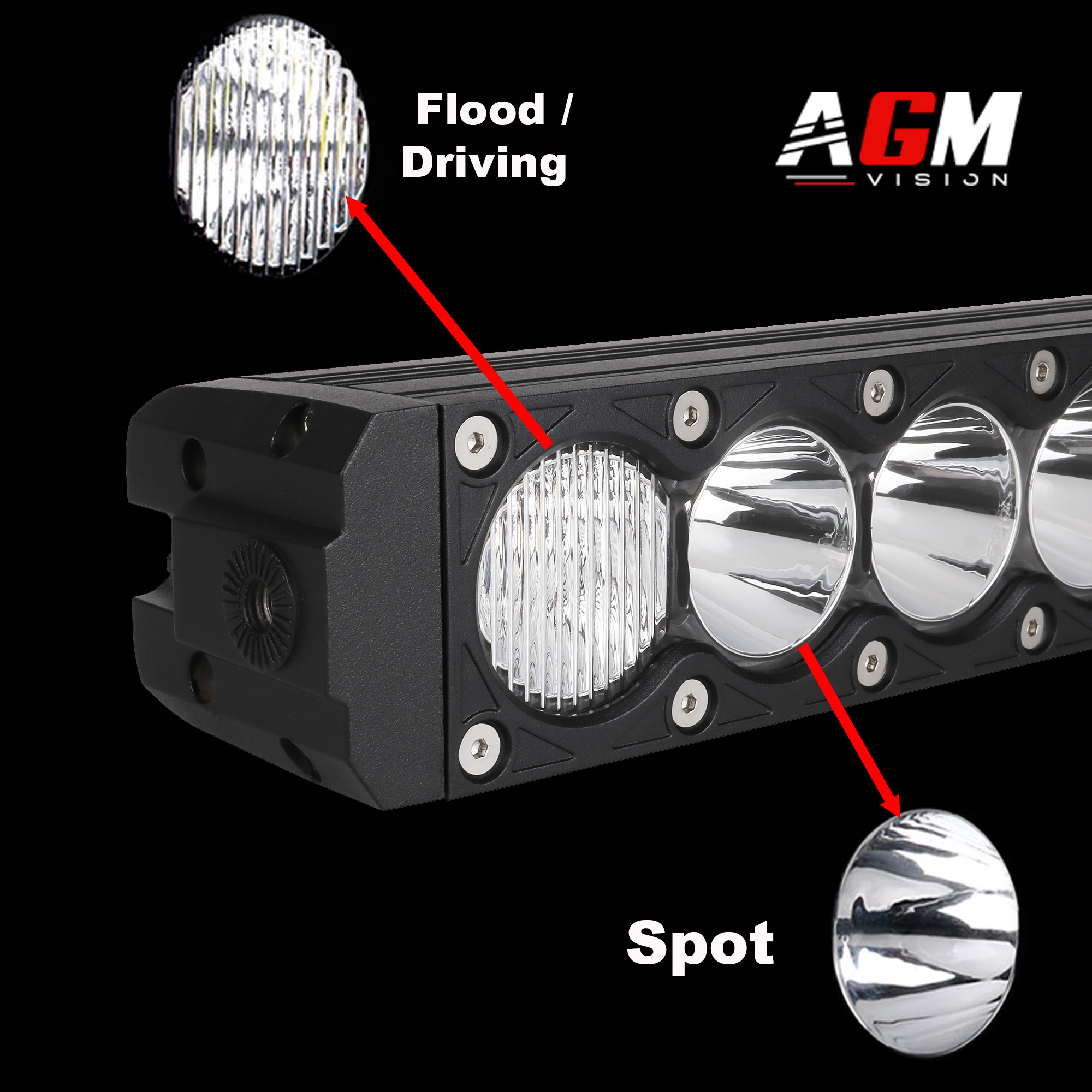 Led Rally Lights BARRA LED RALLY - PRO V2 - 30 cm a 80 cm - Combinación