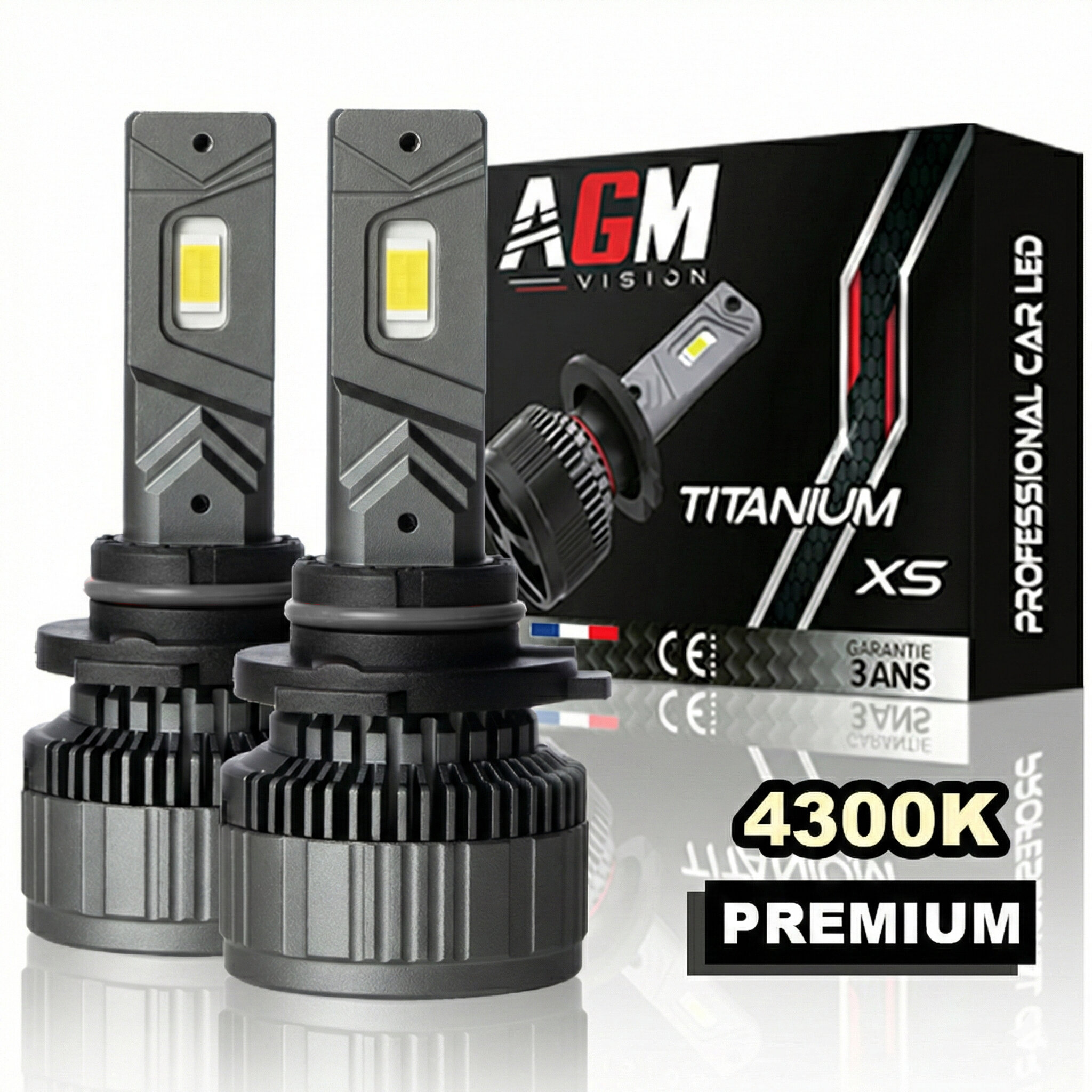 LED-Lampenset HB4 - 9006 Titanium XS - V2 - Warmweiß 4300 K LED-Lampenset HB4 - 9006 Titanium XS - V2 - Warmweiß 4300 K