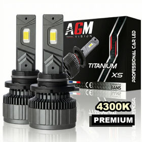 Kit d’ampoules LED HIR2 - 9012 Titanium XS - V2 - blanc chaud 4300 K - AGM Vision